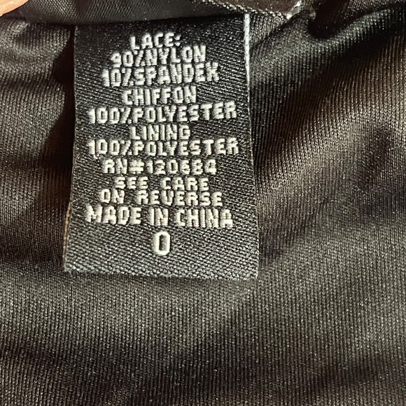 Torrid Top Size 0 Black Lace Chiffon Witchy Dark Romantic Whimsigoth Babydoll - Picture 6 of 9